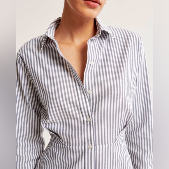 Abercrombie Relaxed Mini Shirt Dress - Picture 3 of 7